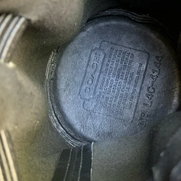 RARE vintage COACH 4144 Littleton mini black leather drawstring shoulder bag - Picture 12 of 15